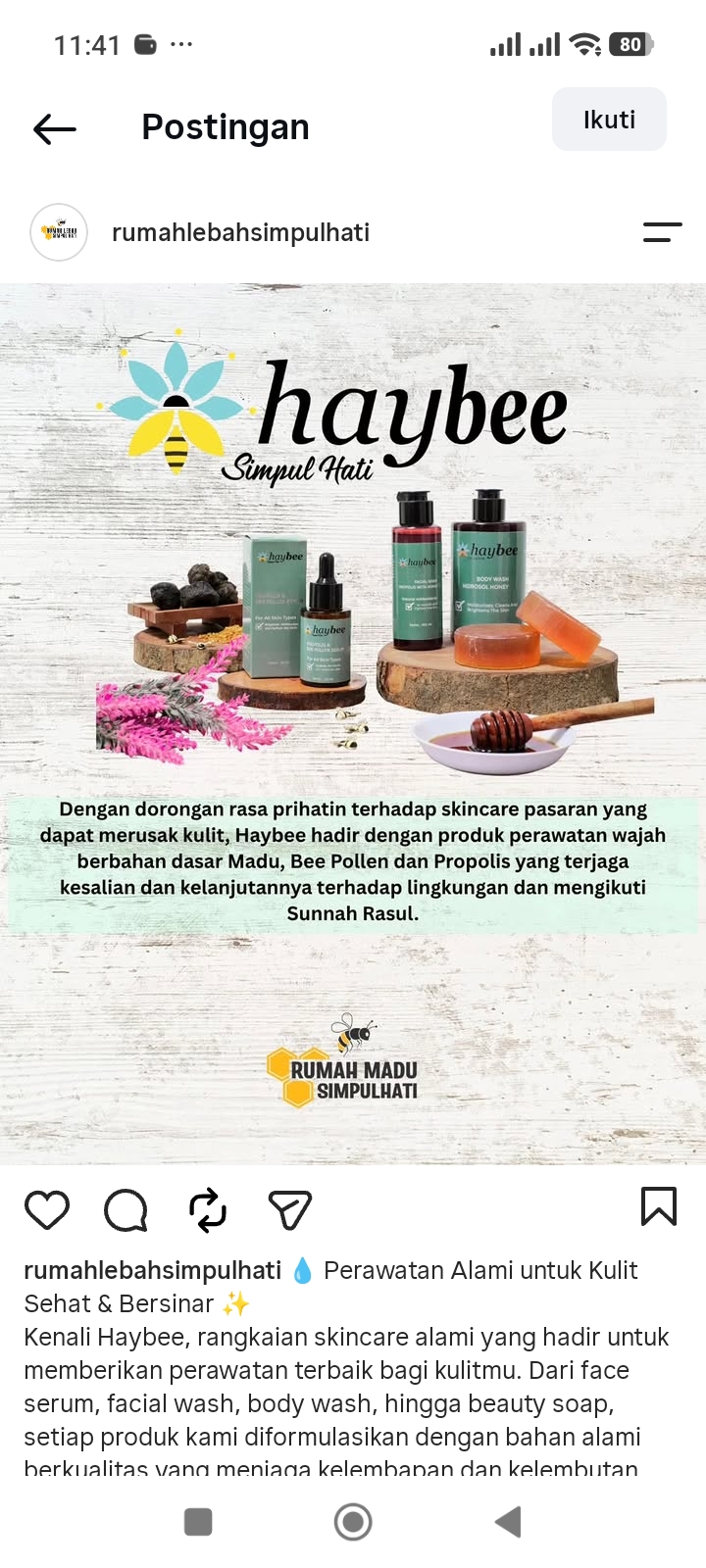 Madu Murni Rumah Lebah Simpul Hati
